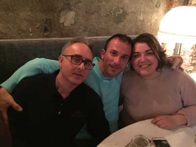 Il 48enne Fabio Marino, ammistratore del gruppo facebook "Masterchef Italia" con gl ex concorrenti Michele Pirozzi e Giulia Brandi